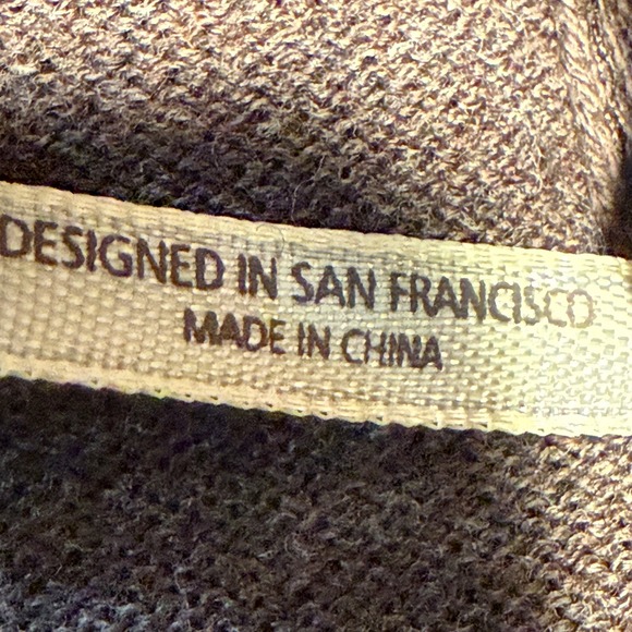 Margaret O'Leary Wrap Front Asymmetrical Side Snap Sweater Brown Women Medium - Picture 9 of 13